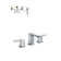 Low Arc Widespread Bathroom Faucet with Drain Assembly