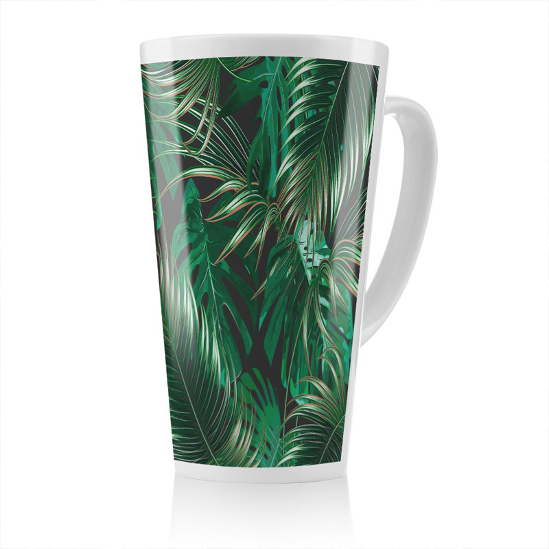 Tropical Leaves Latte Mug