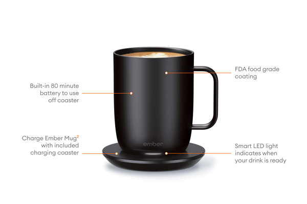 Buy Ember Extra Charging Coaster: Travel Mug (Black) online Worldwide 