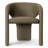 Modern Water-Resistant Linen Upholstered Dining Chairs Set Of 2 With Curved Open Back-2012279392