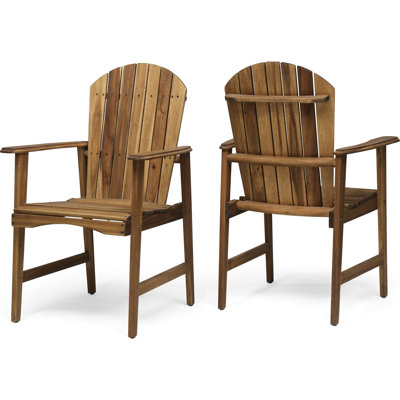 Weather Wood Chairs   Of 2 , Natural Color, For A Stylish Patio Add Splendor To Your