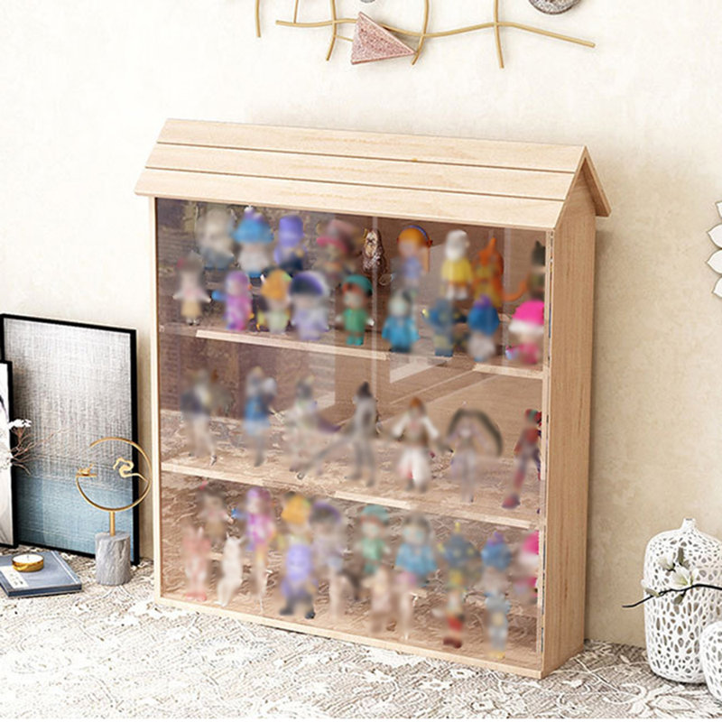 Porte-figurine en bois à 3 niveaux