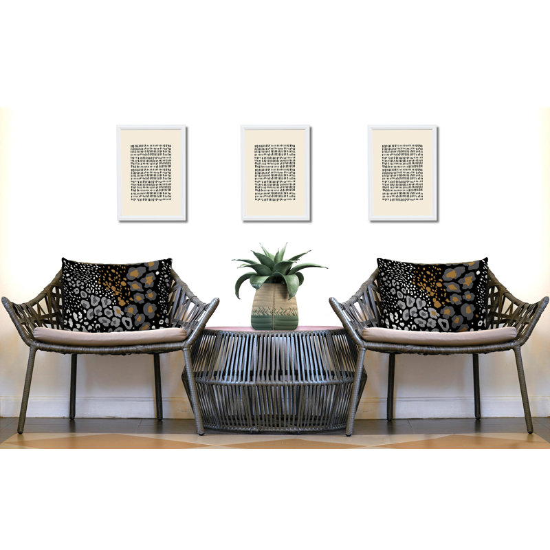 Oreiller réversible intérieur / extérieur Ashly, Black, 20x14