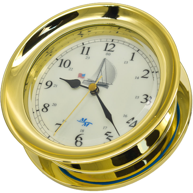 Horloge murale 5,85 "Patriot, Or, USA Flag