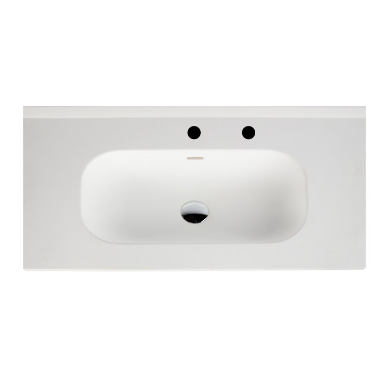 Aquatre 32.38'' W Single Vanity Top, 4" Centerset, Matte White
