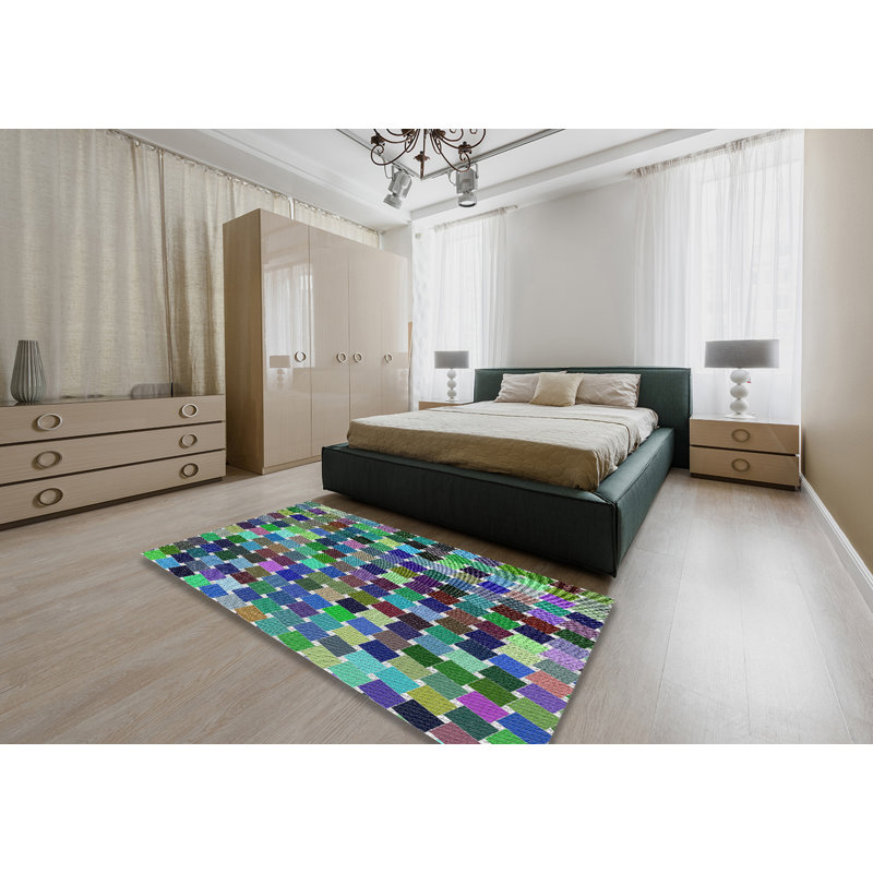Geometric Indoor Rug, Rectangle 5' x 7'