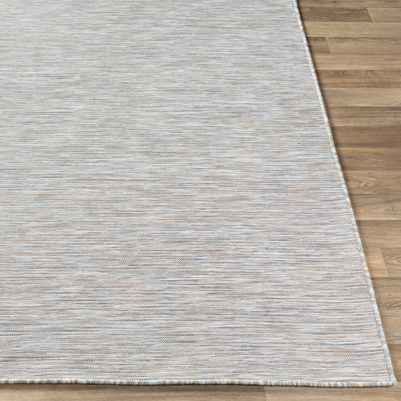 Tapis d'intérieur / extérieur gris Barbaros, Rectangle 5 pi 3 po x 7 pi 3 po