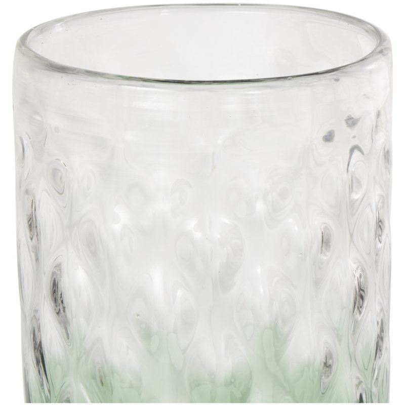 Vase en verre, Vert, H 20,45 po x l 8,6 po x P 8,55 po
