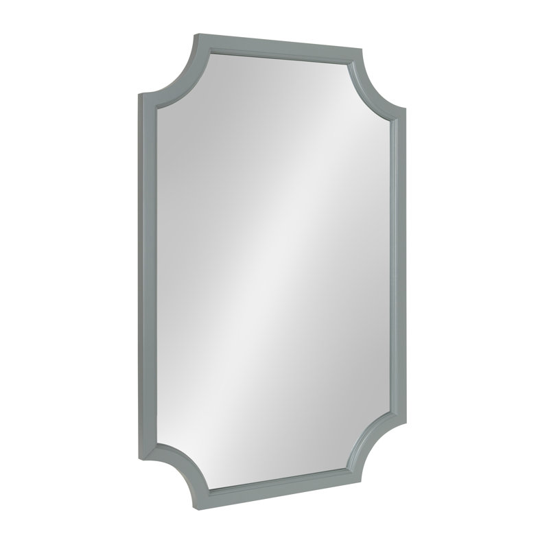 Miroir d'appoint Mertztown Glam, Gris, 36 po x 24 po