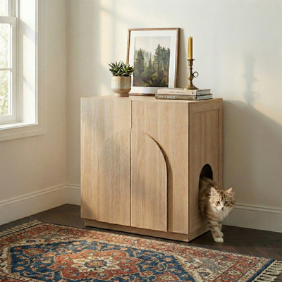 Tall Cat Litter Box Enclosure Furniture Style