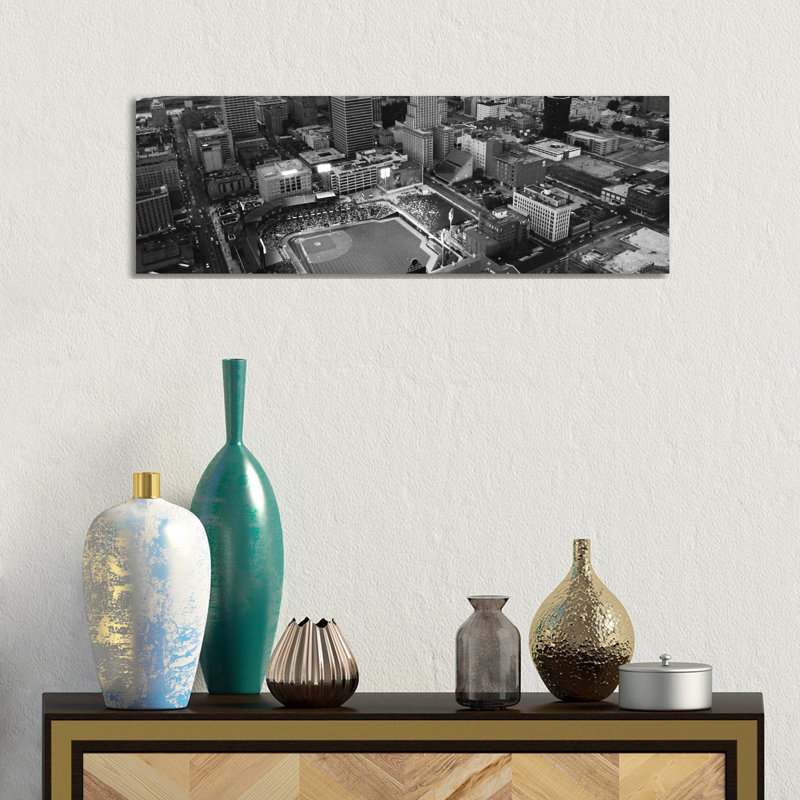 Memphis Panoramic Skyline Cityscape by Unknown Artist - Wrapped Canvas Panoramic Print