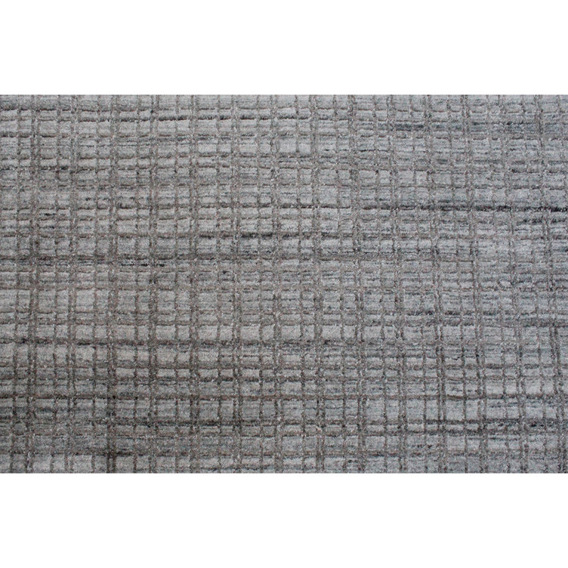 Tapis gris et argent noué à la main de haute qualité, Rectangle de 5 pi x 8 pi