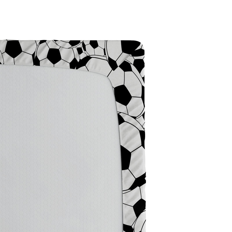 Ensemble de 2 drap-housse de soccer Ambesonne, California King Fitted Sheet