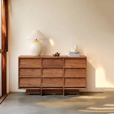 Mid-century Wabi-sabi Sideboard Solid Wood