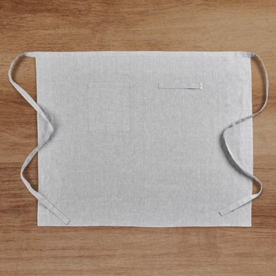 Linen Midi Bistro Apron - 100% Pure Linen Apron