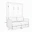 Murphy Bed, Queen Size Murphy Wall Bed With Sofa For Living Room, Metal Bed Frame