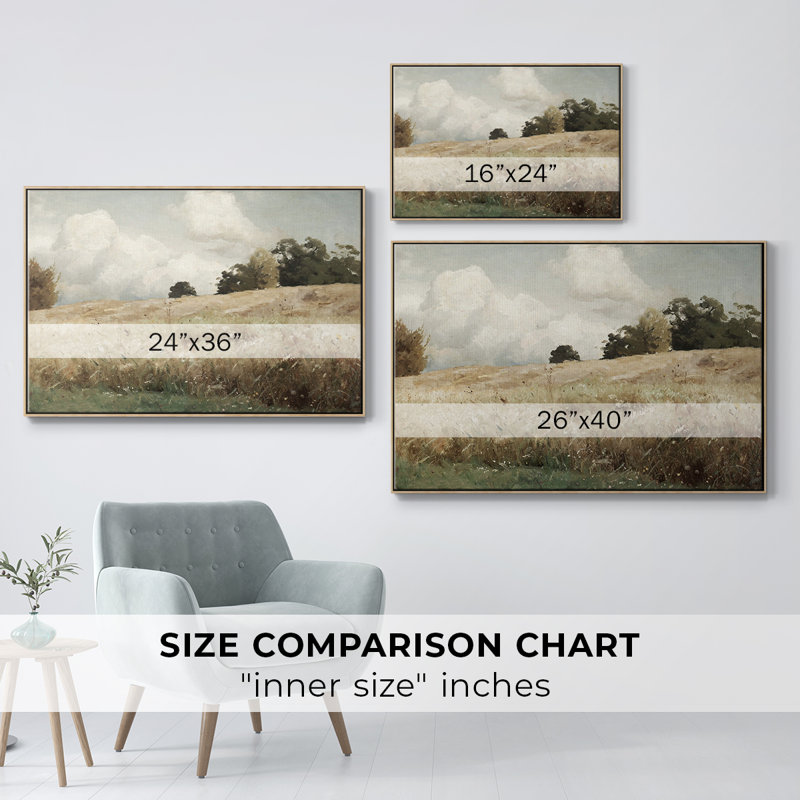 «Vintage Landscape-DCLXVI» sur toile, H 17 po x l 25 po