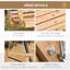 Balancelle en bois 3 places avec porte-gobelets et chaînes