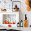Pile d'Halloween chat noir et citrouilles