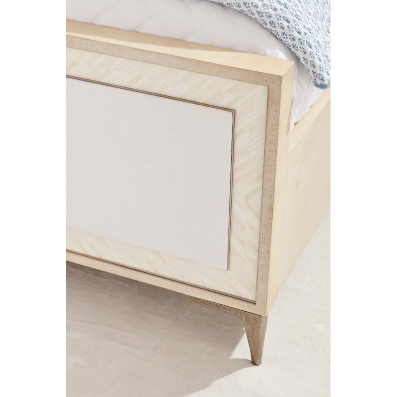 Water Linen Solid Wood Bed