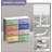 Sorbus 6 Drawers Dresser with Steel Frame, Wood Top, Fabric Bins in Rainbow Pastel