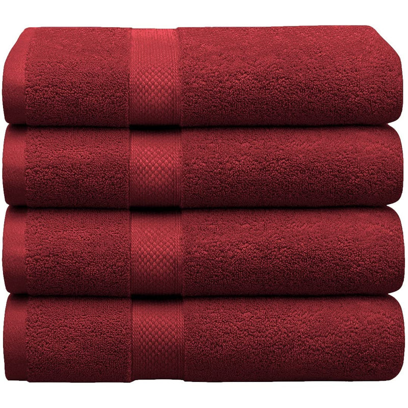 Très grandes serviettes de bain Alfano Luxury, Bourgogne