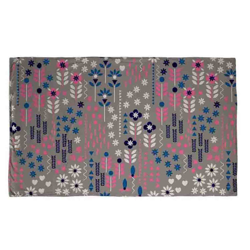 Sélection de couvertures à imprimé de fleurs, 65 po x 80 po, Rose