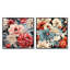 Corrine - Ensemble de 2 collages floraux carrés-101843402-101843407