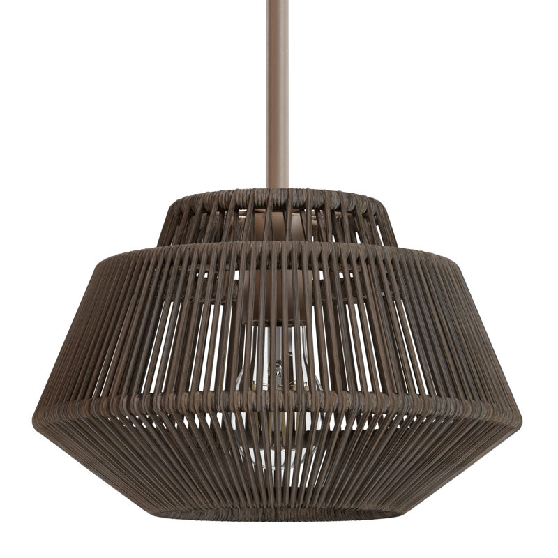 Jasmine Roth 1 - Light Sable Rattan Geometric Pendant