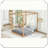 Canopy Platform Bed Support Legs Sturdy Elegant Design,Queen