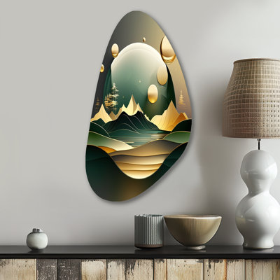 Fosteau - Abstract Marble Fall Shape Assymterical Metal Wall Art