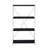 Black & 4 Tier Shelf Bookcase With Metal Frame And Support Construction Composite Units-126094302