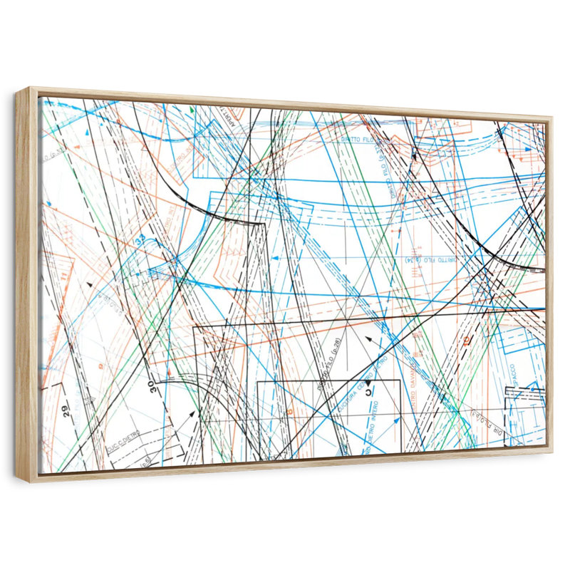 Motif de couture, Cadre flottant en bois naturel, 13 po x 9 po