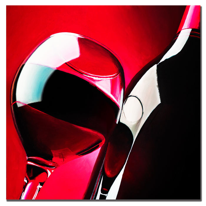 «Red Wine», reproduction de photo sur toile tendue, H 24 po x l 24 po x P 2 po