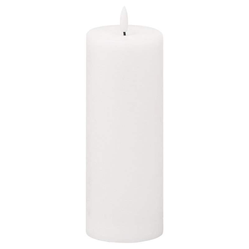 Unscented Flameless Pillar Candle, 20cm H x 7cm W x 7cm D