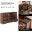Commode combinée 6 tiroirs avec portes de grange Laziza -2133444435