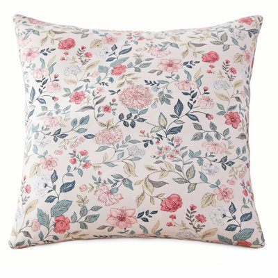 Housse de coussin floral 18 x 18 pouces - Housse de coussin fleurs colorées Vintage