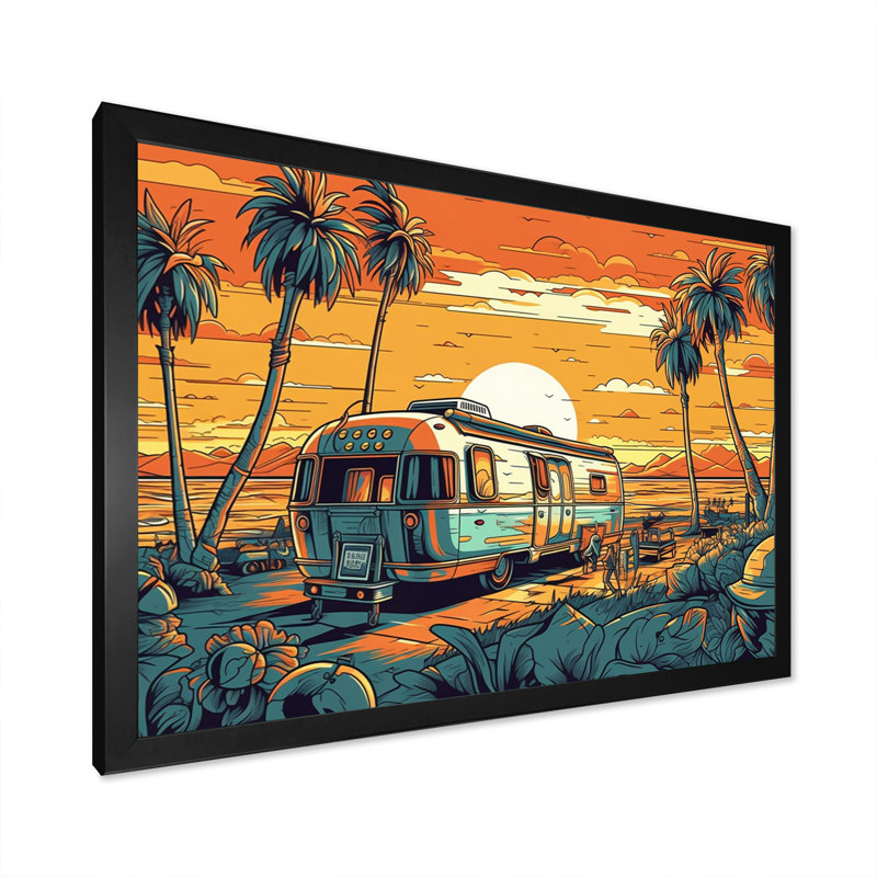 Rumaana, reflets jaunes et verts de l'aventure sur toile, H 12 po x l 20 po x P 1 po, Cadre photo noir