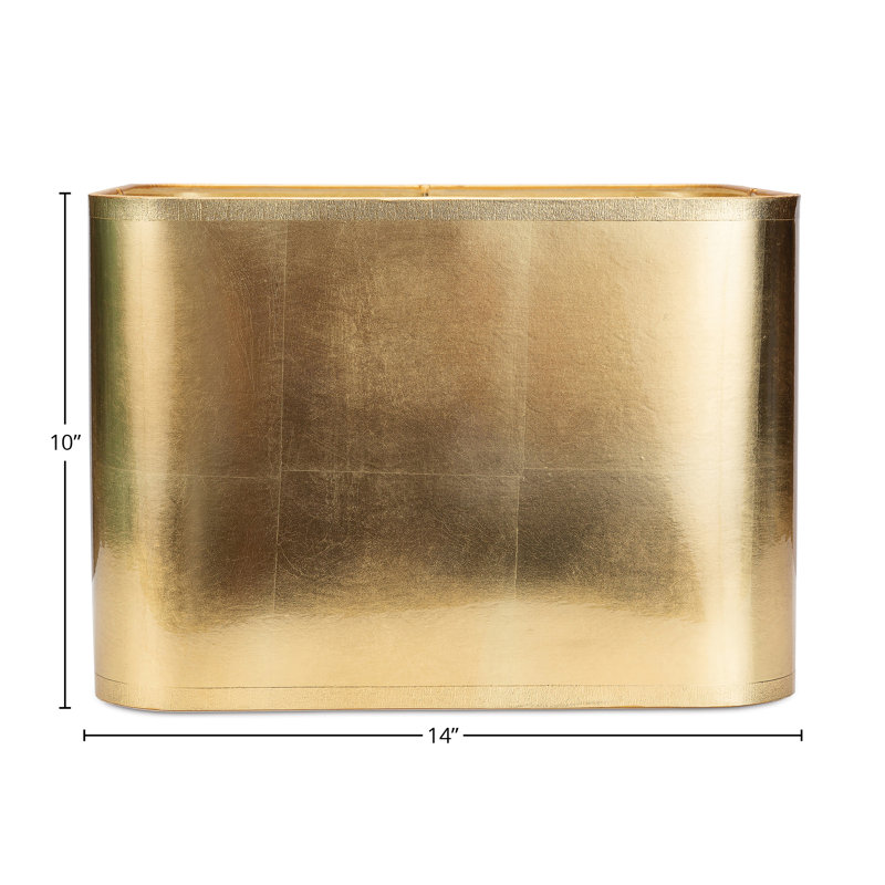 Lamp Shade, Gold, 10" H x 14" W x 14" D