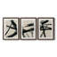 «Lines Crossed I», ensemble de 3 peintures sur toile encadrées-937966263-937966266