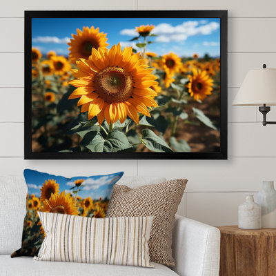 Tournesols jaune champ vibrant II