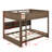 Queen Over Queen Bunk Bed With Cabinets And USB Ports-1796942059