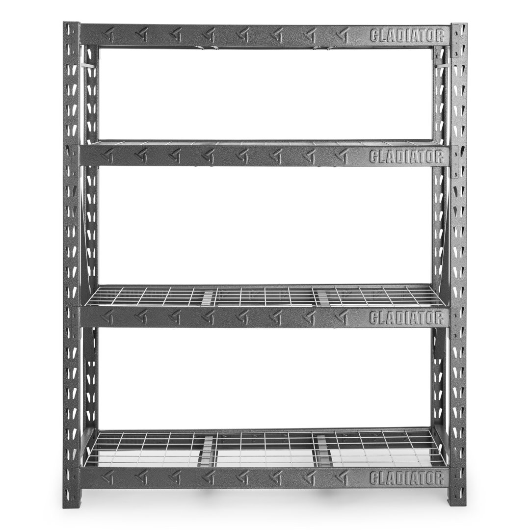 60" Wide Heavy Duty Rack With Four 18" Deep Shelves Gladiator®