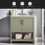 Meuble-lavabo de 30 pouces avec lavabo en céramique et rangement polyvalent - idéal pour les petites salles de bain-1959073845