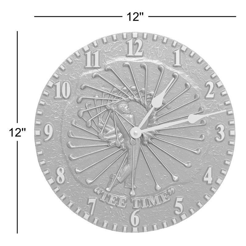 Golfer 12" Wall Clock, Copper Verdi