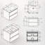 Meuble-lavabo flottant 24 po avec lavabo, tiroir en céramique, contreplaqué, brun-432908105-432908107