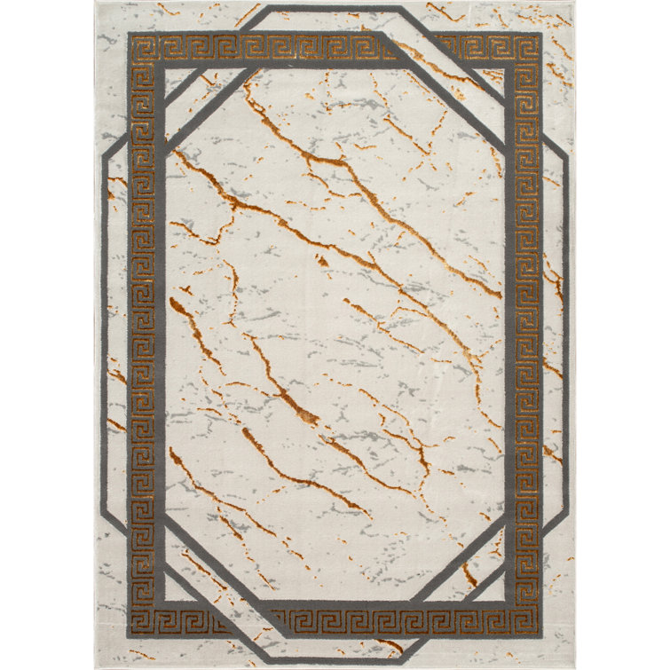 Monaco Series Abrstract Black/Gray/Ivory/Beige Area Rug