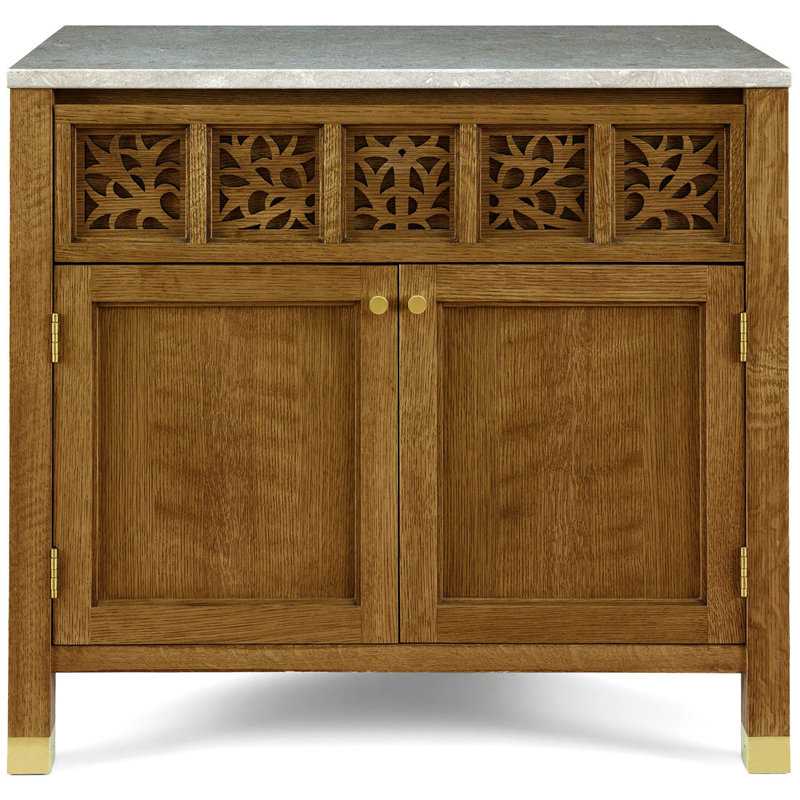 Surrey Hills Two-Door Nightstand, Stone Top