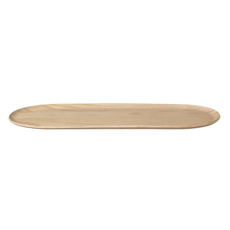 BAKI Wood Tray - Black - Small, 21.7" W x 7.9" D x 0.6" H, Oak Wood