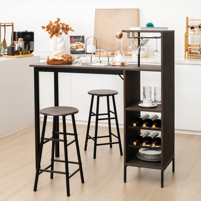 Bar Table and Chairs Set for 2